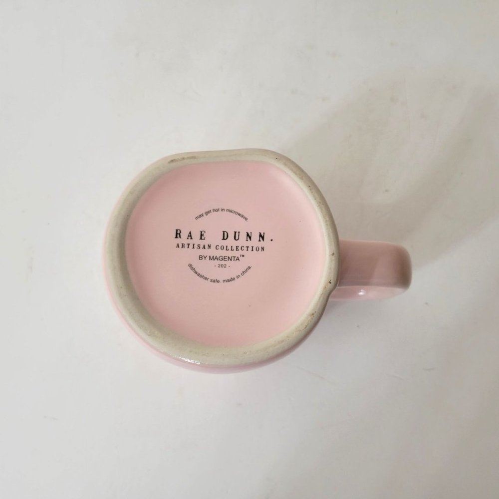 Galentine Rae Dunn Pink Extra Large Pottery Mug - Picture 2 of 7